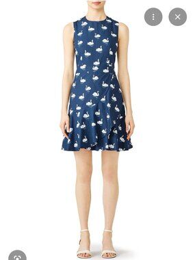 NWT Draper James Swan Navy Blue Dress 2